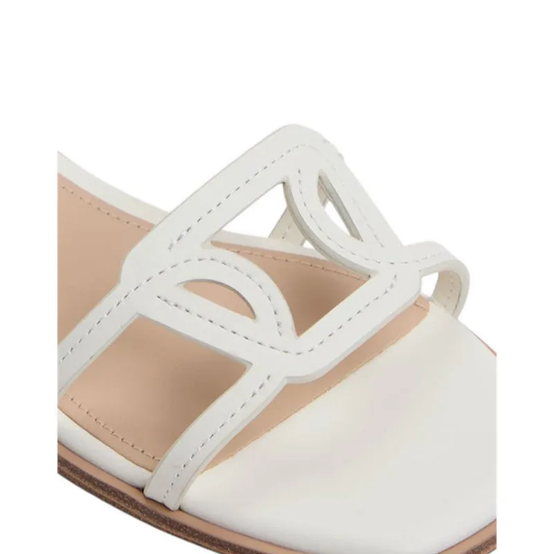 GREENGROVE FLAT SANDALS - WHITE