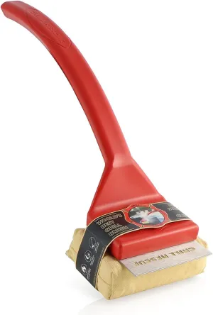 Grill Rescue BBQ Replaceable Scraper Cleaning Head, Bristle Free - Durable and Unique Grill Tools for Cast Iron or Stainless-Steel Grates, Barbecue Cleaner (Scraper Brush)