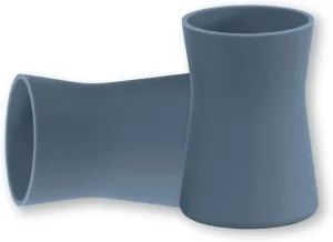 Grip Cup, Silicone Open Training Cup for Baby and Toddler, 3 fl oz, Easy Grip, Non-Slip, Heavy Base, Microwave & Dishwasher Safe, No BPA, Pack of 2, Blue Hour