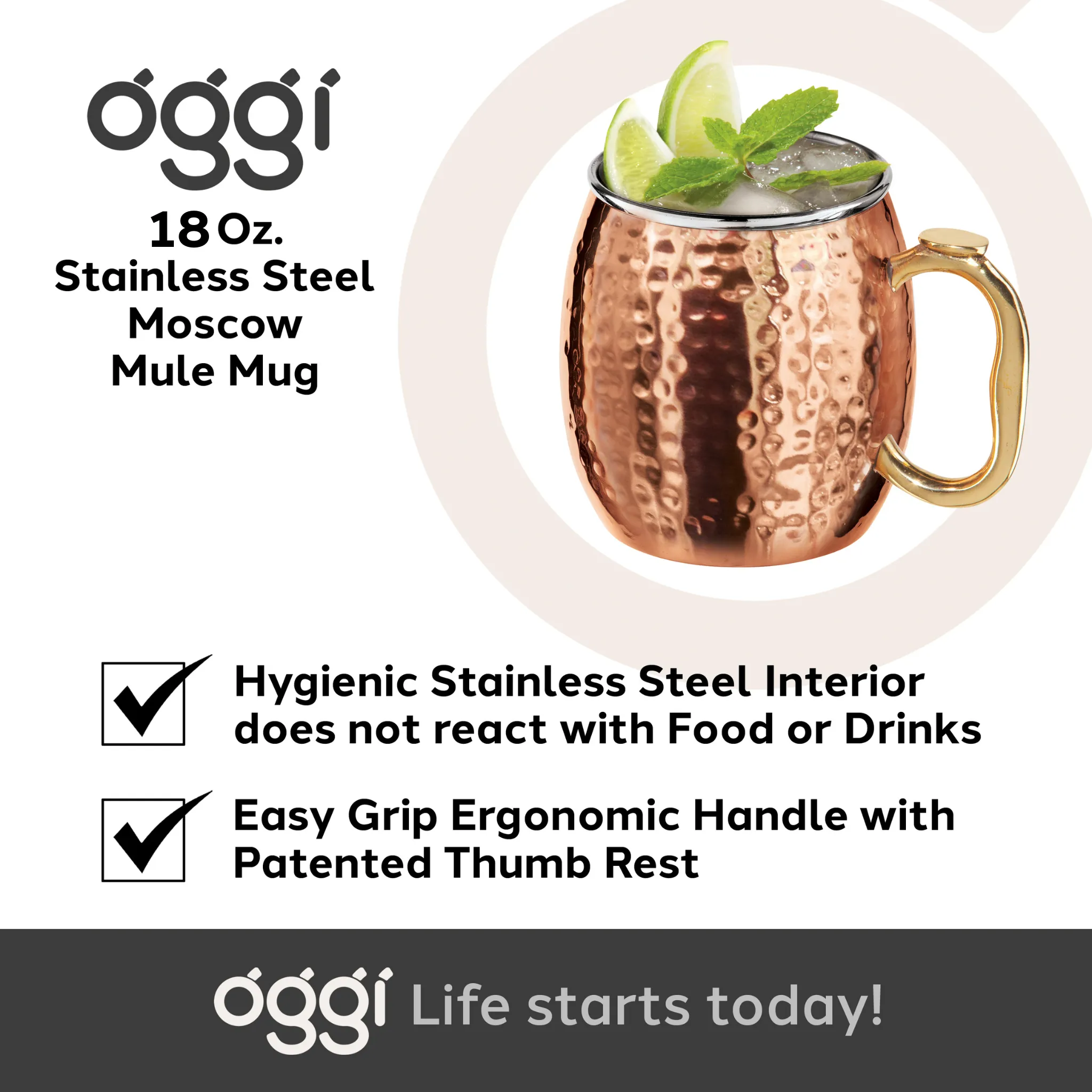 Hammered Stainless Steel Moscow Mule Mug