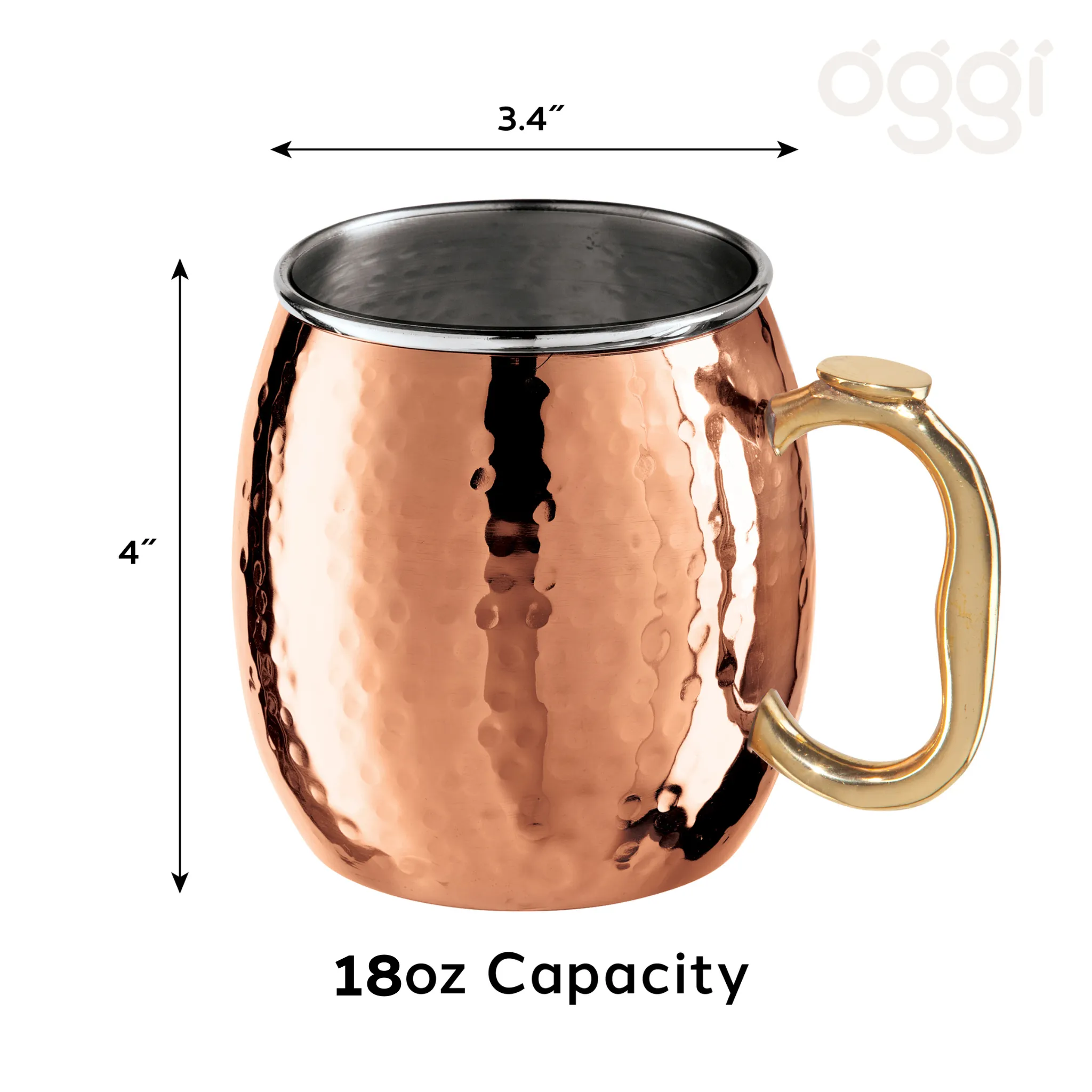 Hammered Stainless Steel Moscow Mule Mug
