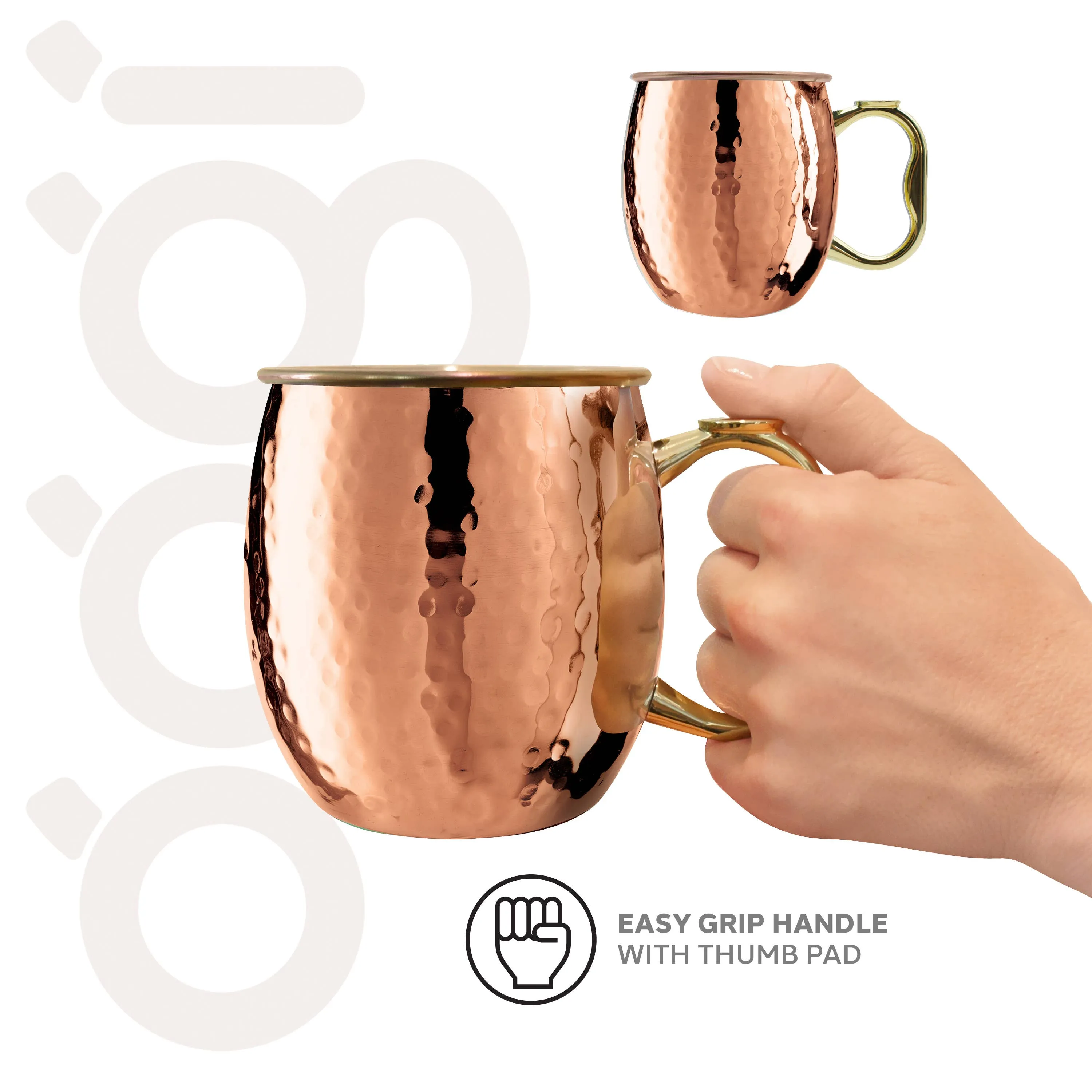 Hammered Stainless Steel Moscow Mule Mug