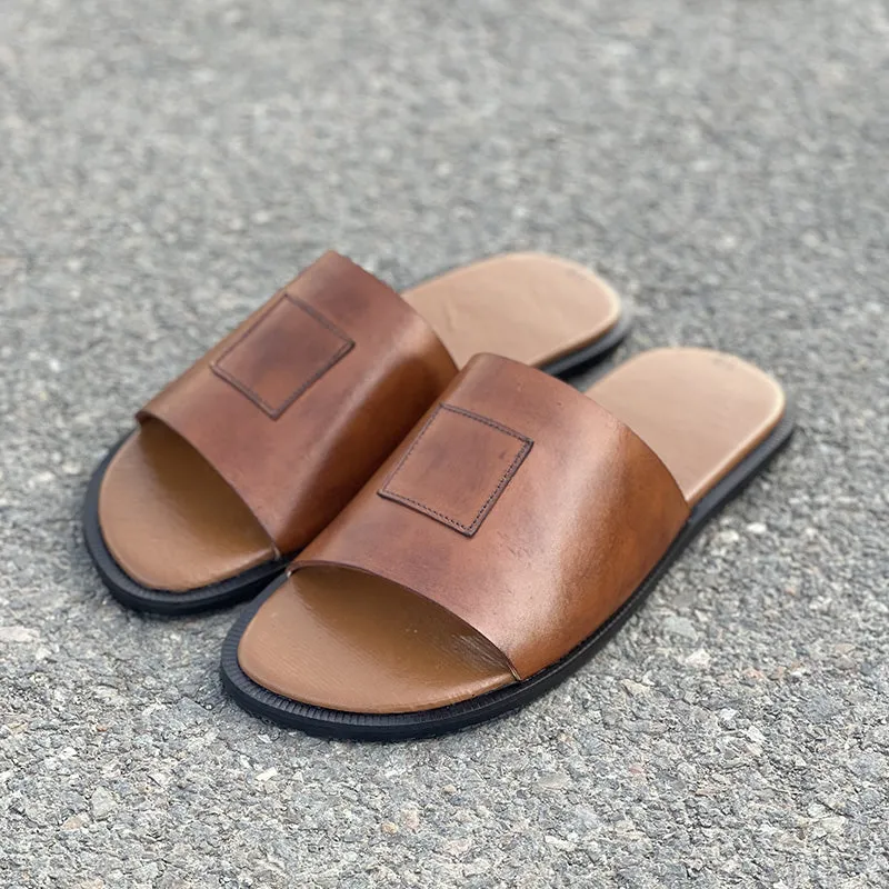 Hand made Vintage Brown Leather Chappal SS-2328