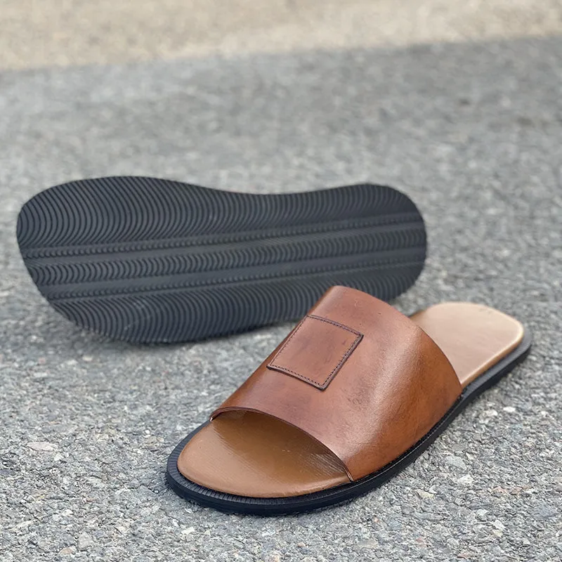 Hand made Vintage Brown Leather Chappal SS-2328