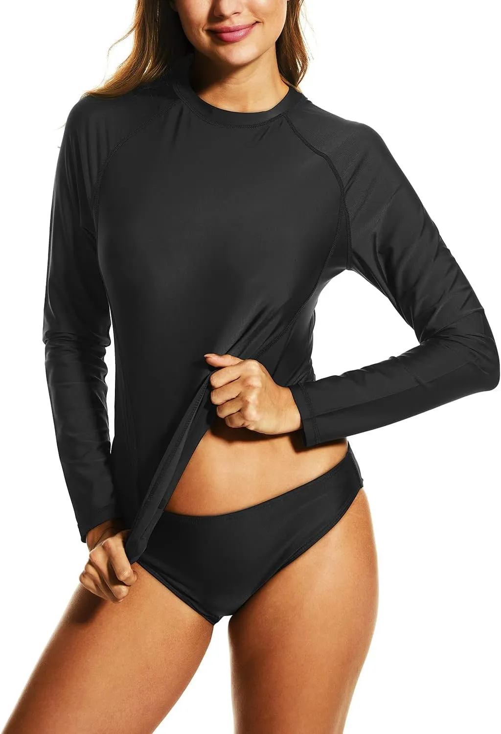 HODOSPORTS Women's UPF 50  Rash Guard Swimsuit UV Sun Protection Swim Shirt Long Sleeve