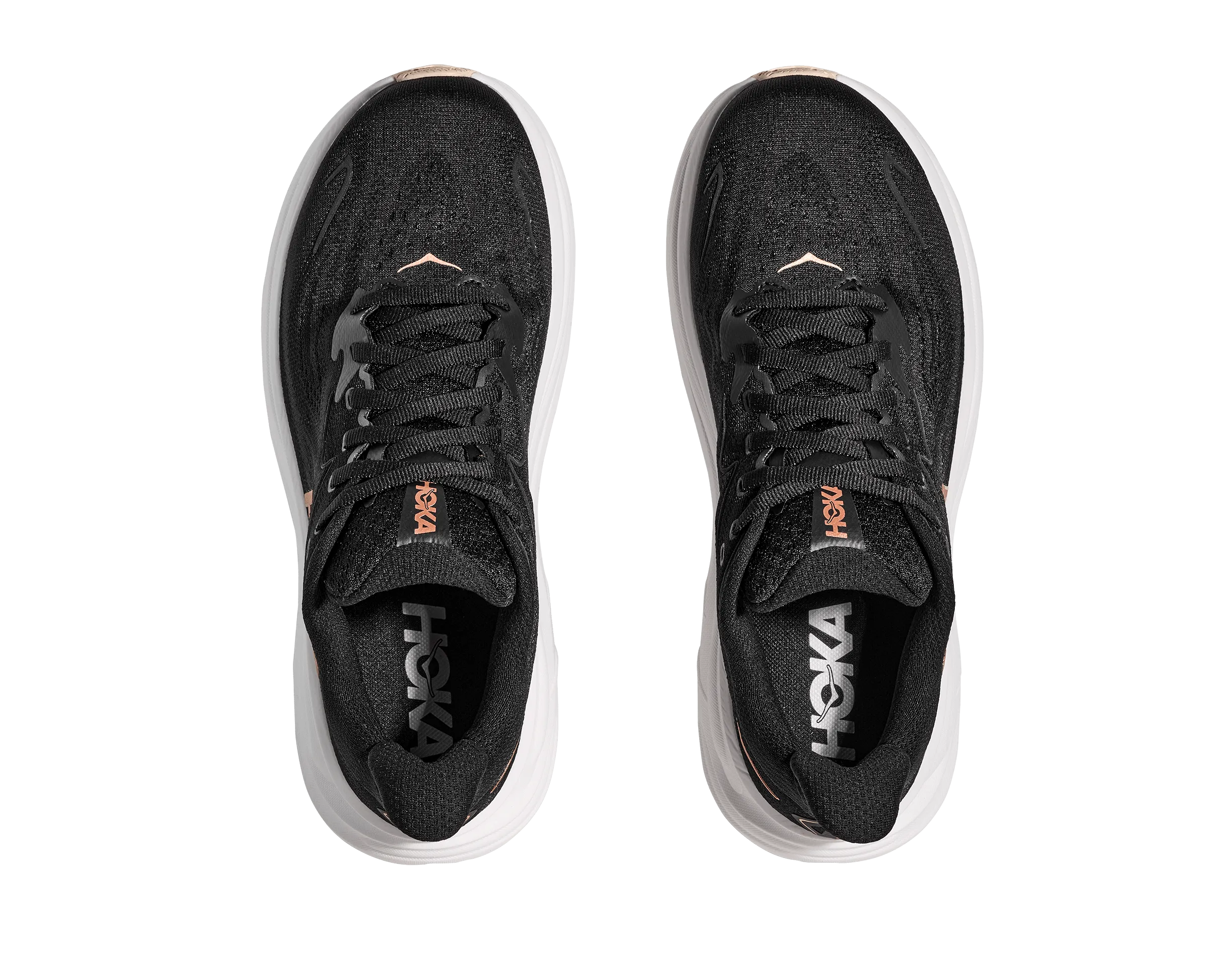 HOKA Women Clifton 10 - Black / Rose Gold