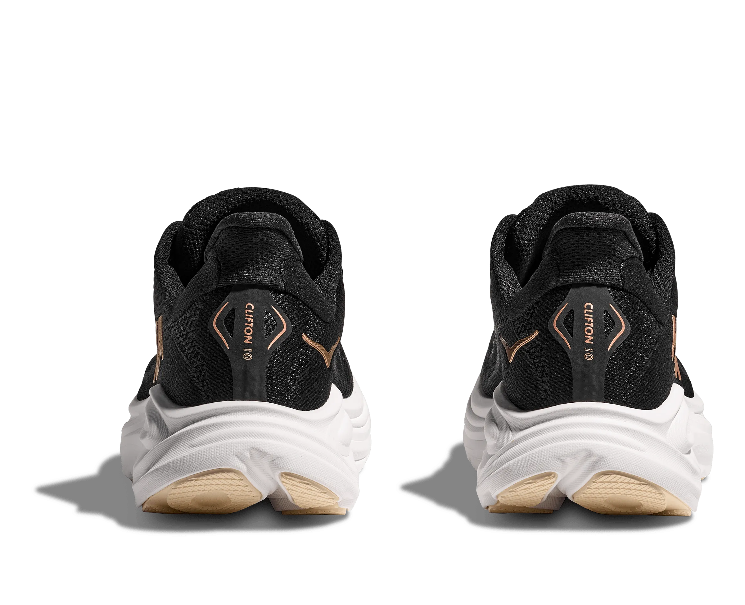 HOKA Women Clifton 10 - Black / Rose Gold