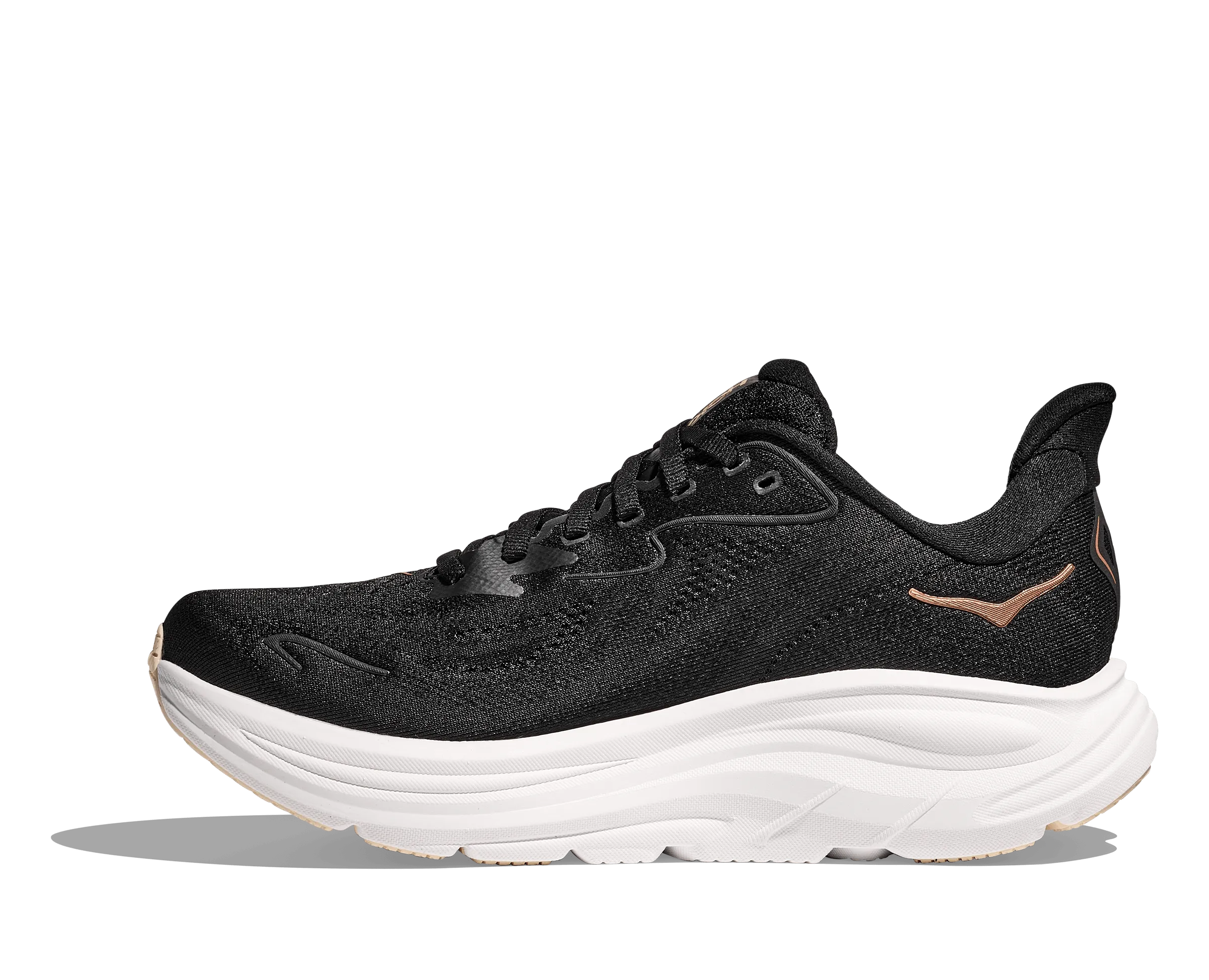 HOKA Women Clifton 10 - Black / Rose Gold