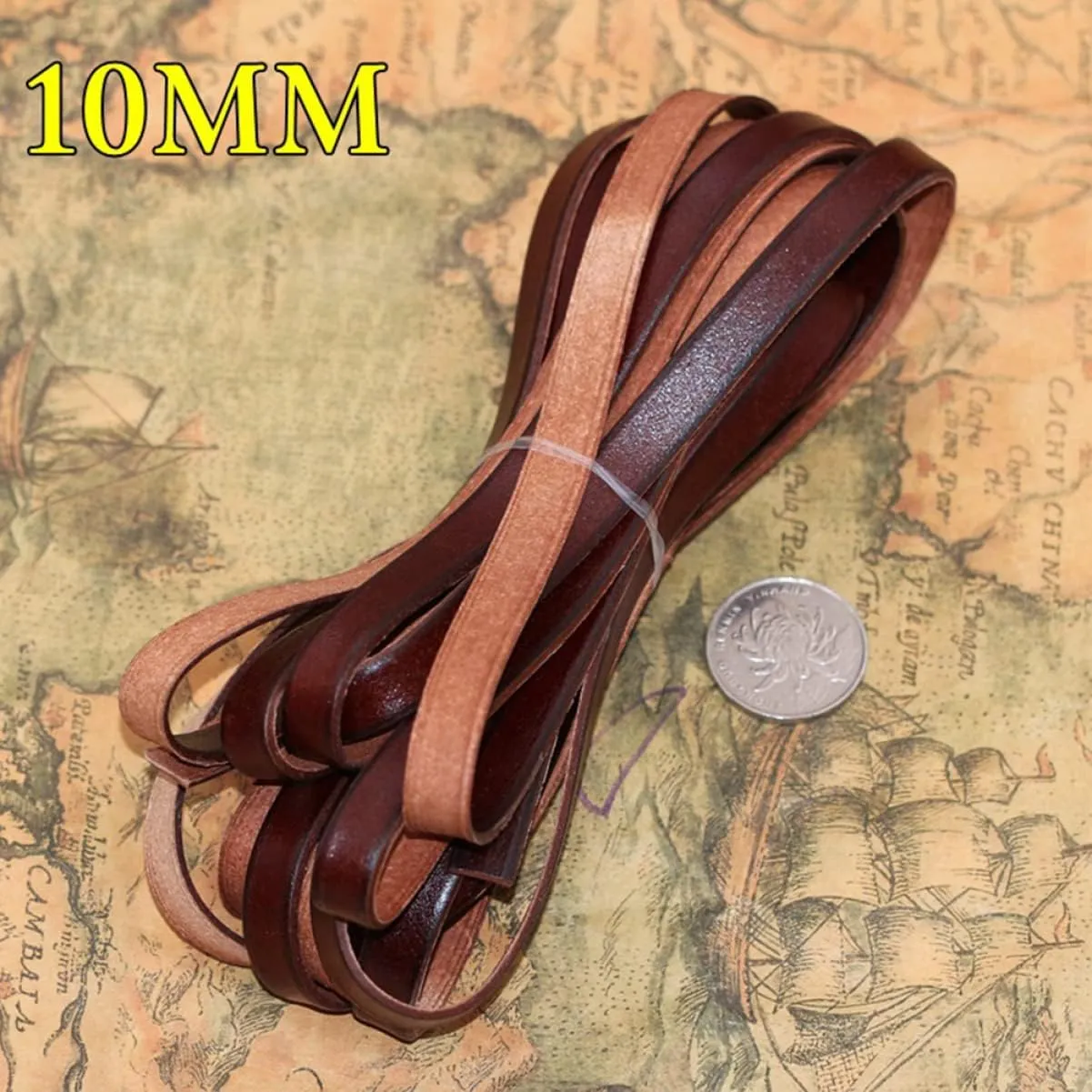Homoyoyo 1PC DIY Real Cowhide Rope Light Brown Handmade Necklace Cords Sturdy Bracelet Strap for Jewelry Making Luggage Bag Materials Durable Crafting Accessories