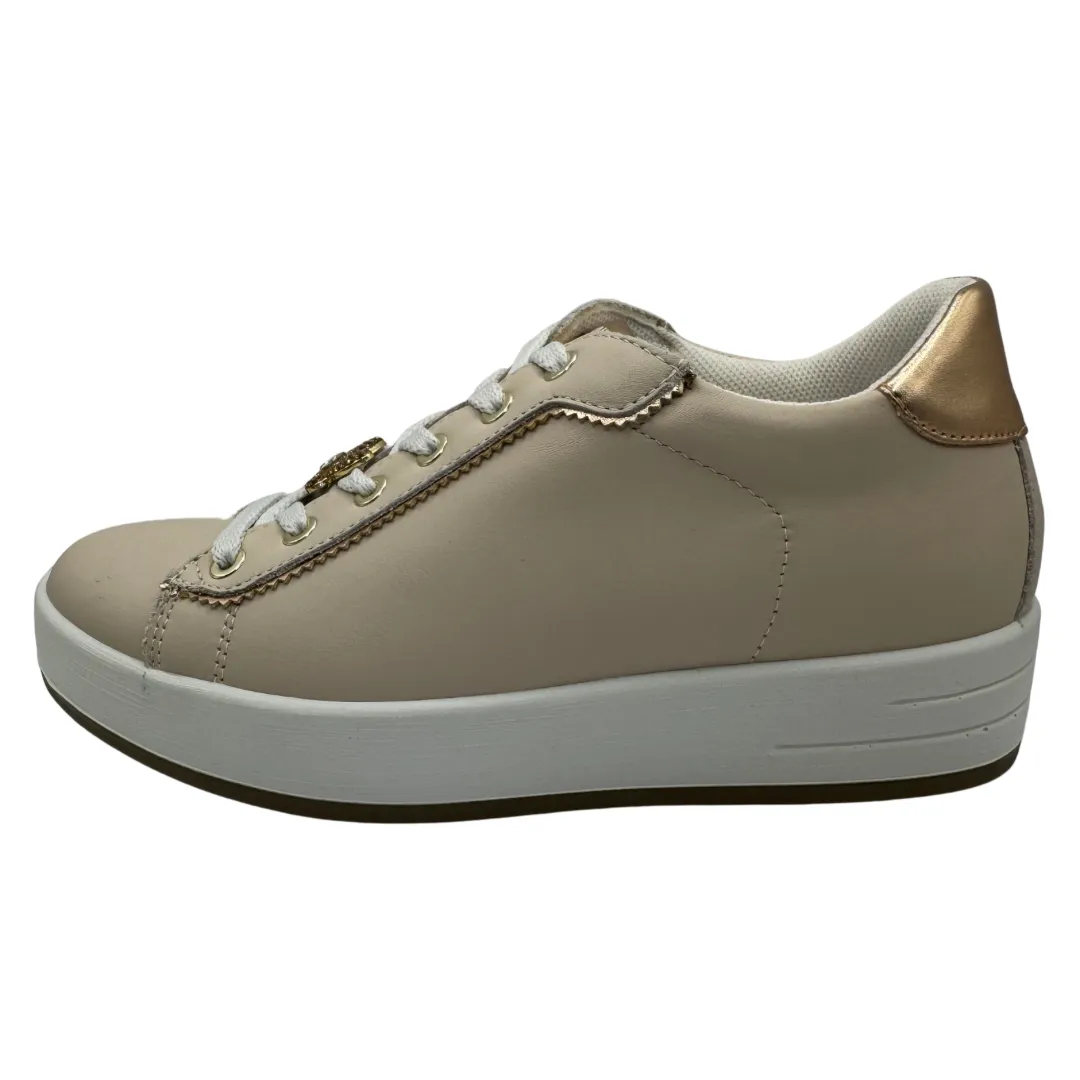 Igi & Co Nude Trainers with Rose Gold Detail