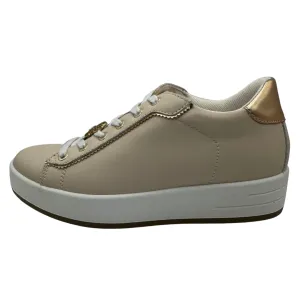 Igi & Co Nude Trainers with Rose Gold Detail