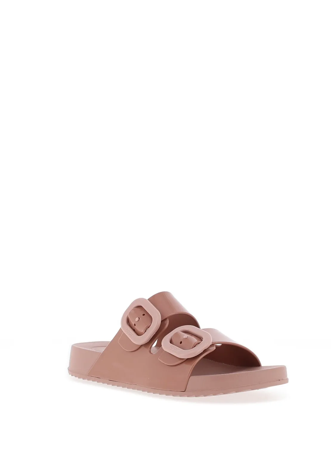 Igor Havana Patent Mule Sandals, Rose