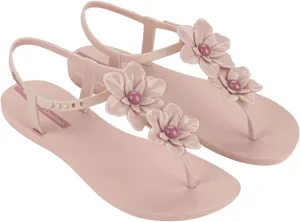 Ipanema Duo Flowers Fem Womens Sandals - Comfy Open Toe Sandals for Women, Thong Sandals w/T-Strap, Adjustable Ankle Strap, Floral Design, Dressy Sandals, Summer Dress Sandals