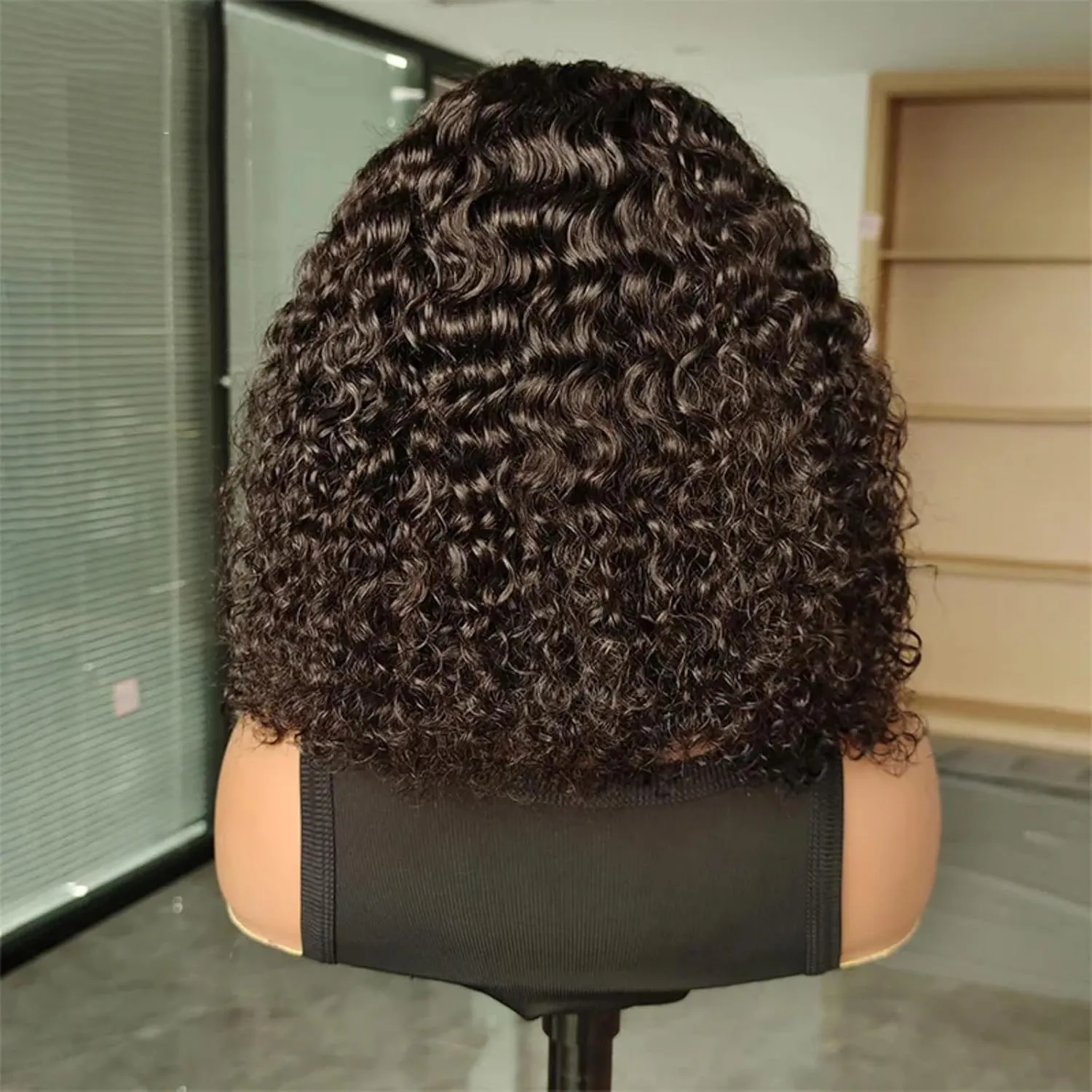 ISEE Hair Wear and Go Glueless Wigs Bob Wigs Human Hair Pre Plucked Water Wave Lace Front Wigs Human Hair Upgraded No Glue Transparent Lace Closure Wigs Human Hair for Women Natural Black 10 Inch