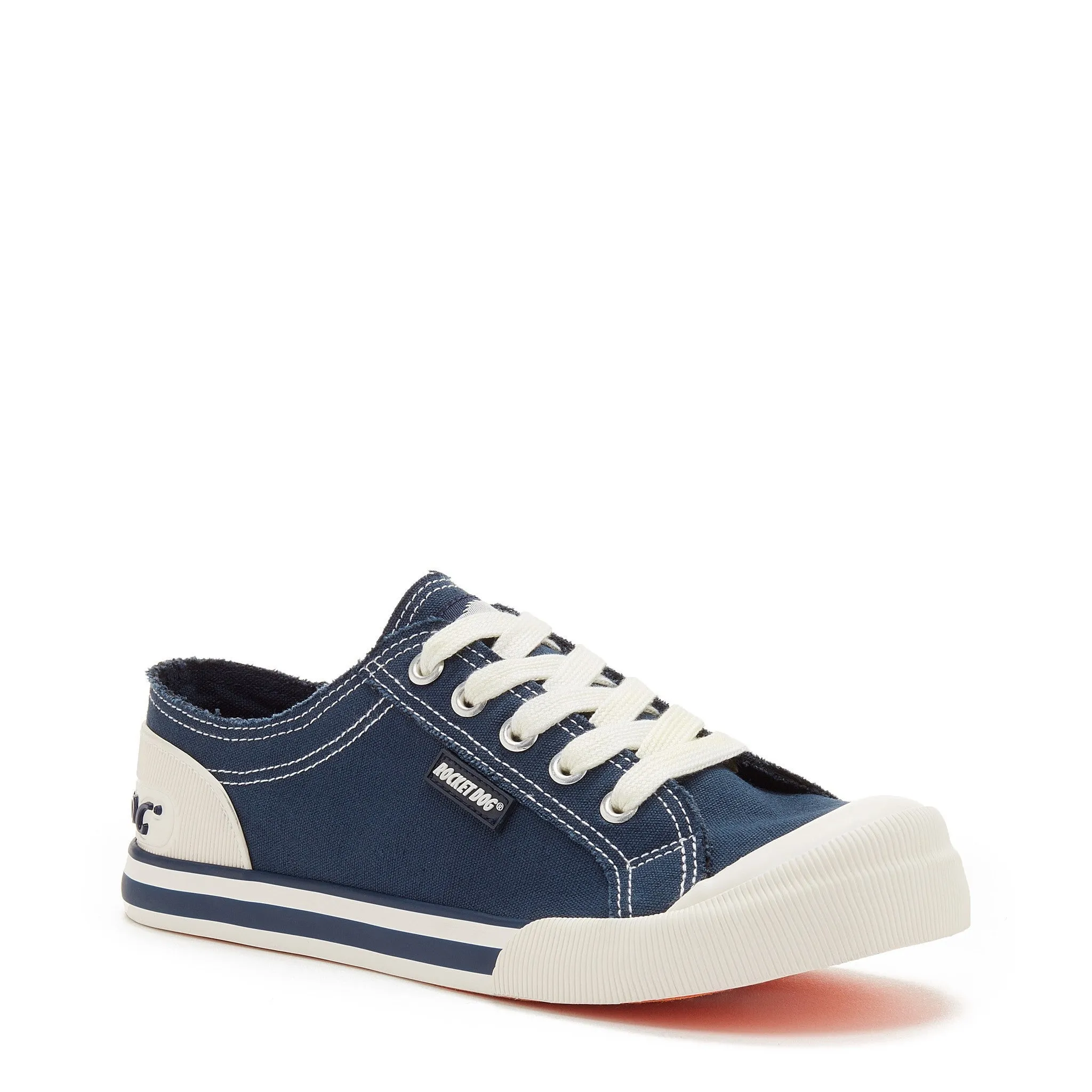 Jazzin Navy Canvas Low-Top Trainers