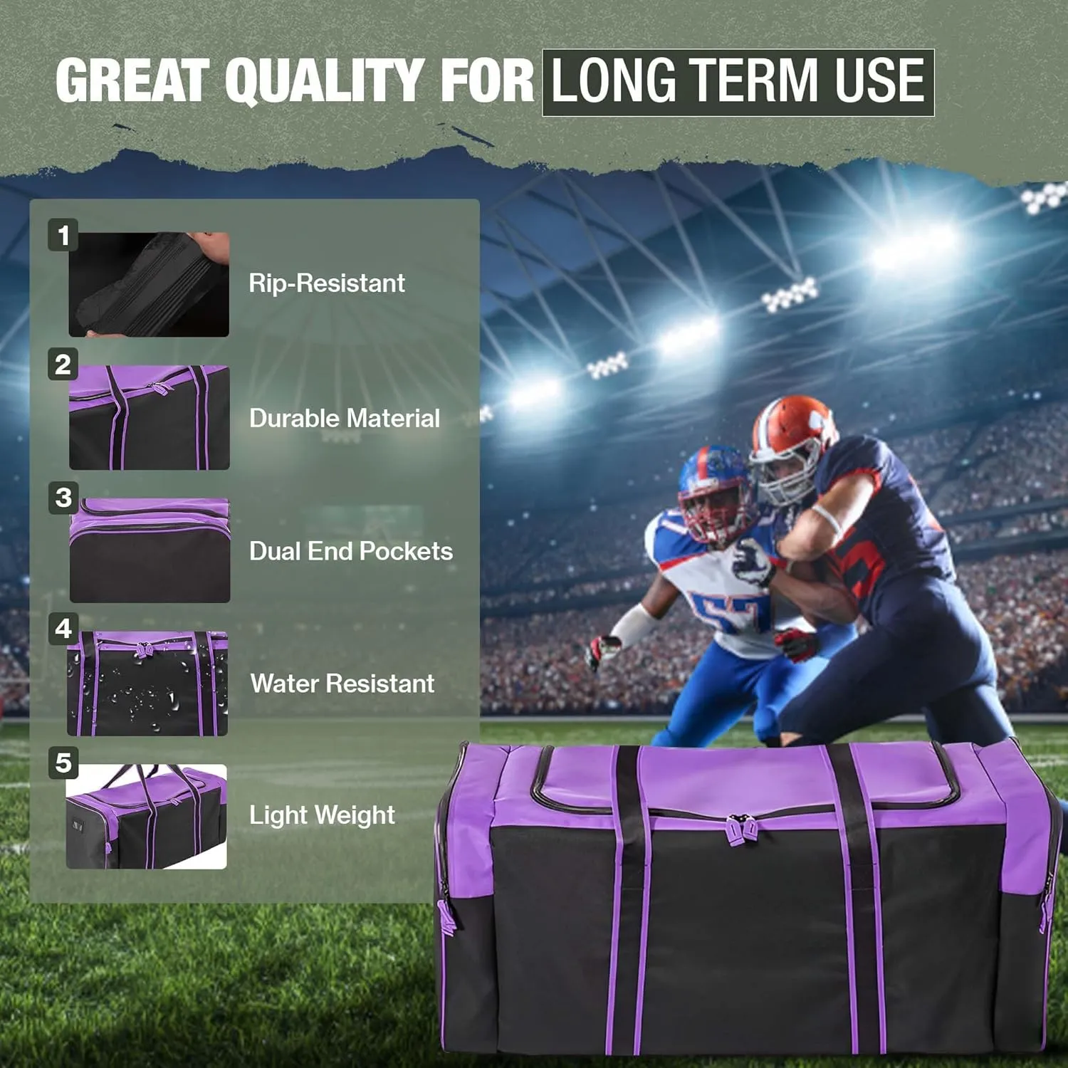 Jetstream Heavy Duty Multi Pocket Durable Sports Gym Equipment Travel Duffel Bag