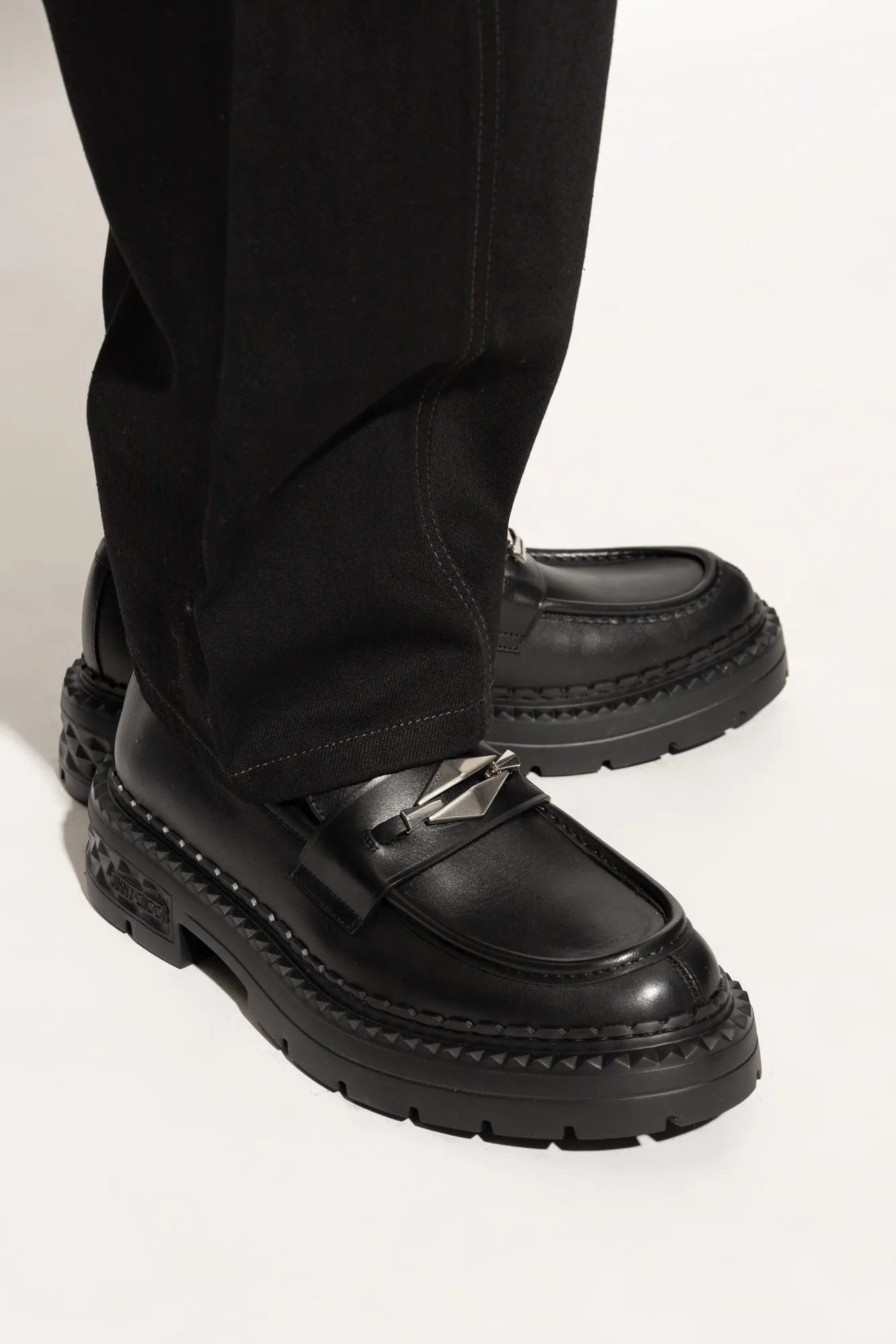 Jimmy Choo ‘Marlow Diamond’ loafers in BLACK - 42.5