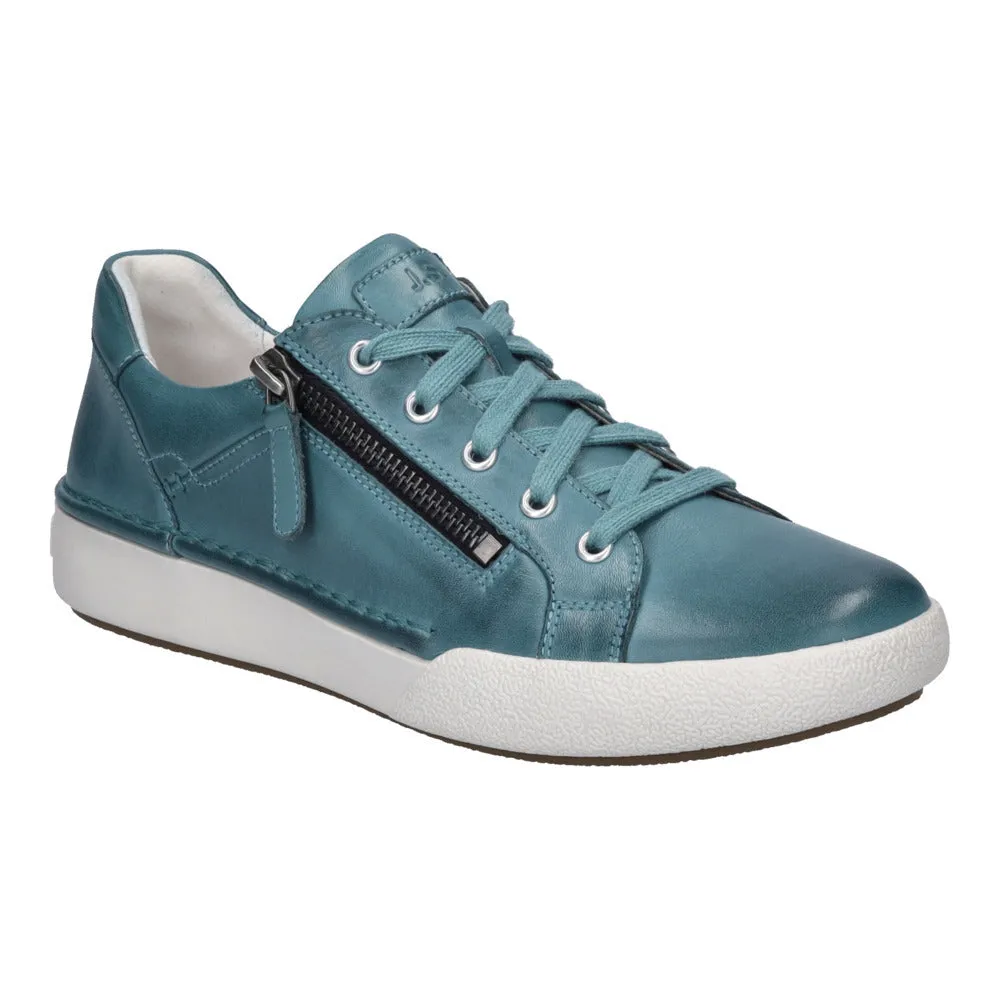 Josef Seibel Claire 03 Azur Blue Leather Sneaker