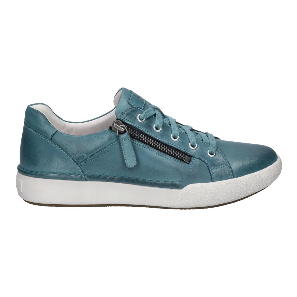 Josef Seibel Claire 03 Azur Blue Leather Sneaker