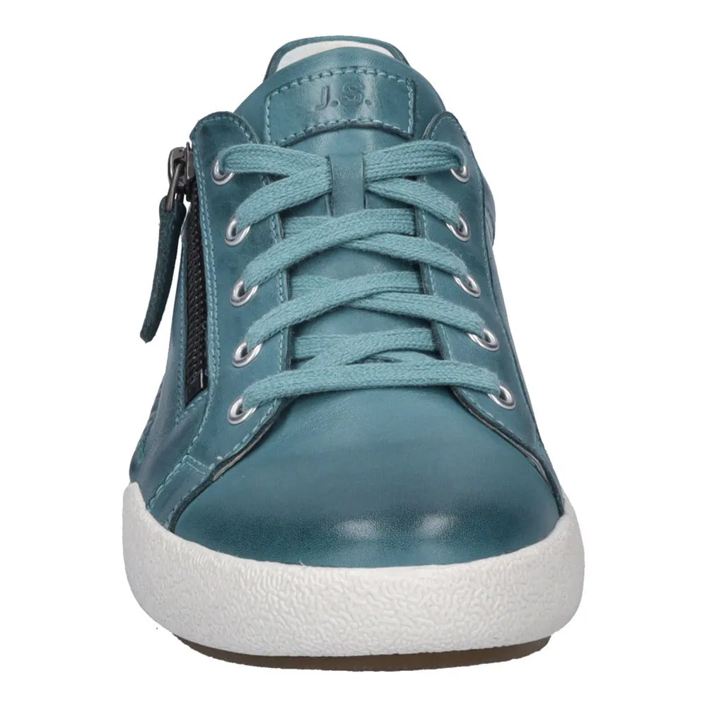Josef Seibel Claire 03 Azur Blue Leather Sneaker