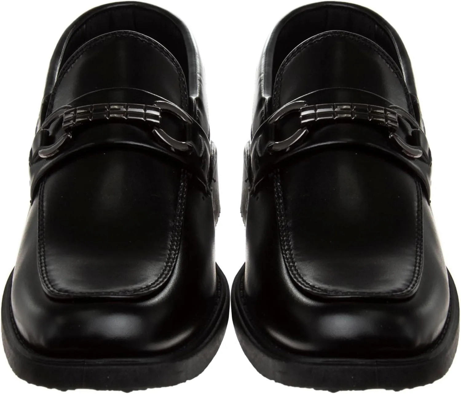 Josmo Boys Dress Shoes – Slip-On Comfort Uniform Oxford Loafer with Buckle Black and Brown (Big Kid/Little Kid) (Size 13-6)