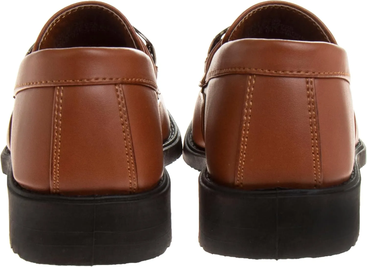 Josmo Boys Dress Shoes – Slip-On Comfort Uniform Oxford Loafer with Buckle Black and Brown (Big Kid/Little Kid) (Size 13-6)