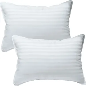 kinder Fluff Toddler Pillows (2pk) - The only Pillow for Kids 300T Cotton Shell & Down Alternative Fill - Machine Washable, Ideal Cushion for Kids Above 2 Years (13x18in - White)