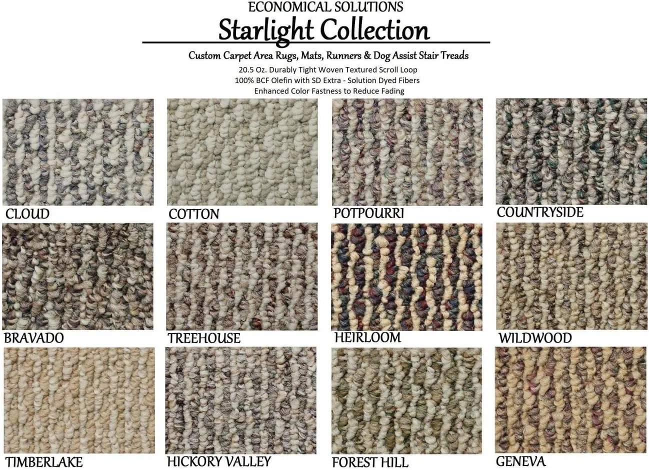 KOECKRITZ Runner 2.5'X9' - Bravado Economical Solutions Starlight Collection | 20.5 Oz. Scroll Loop Carpet Custom Area Rugs, Mats & Runners, Durable Tight Weave