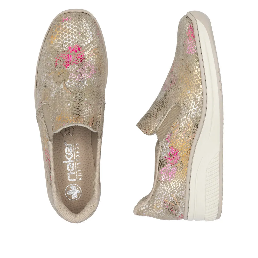 Ladies 48761 - Ladies Slip on in Beige Multi