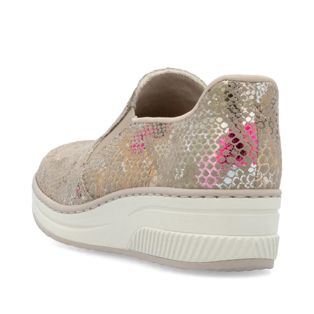 Ladies 48761 - Ladies Slip on in Beige Multi