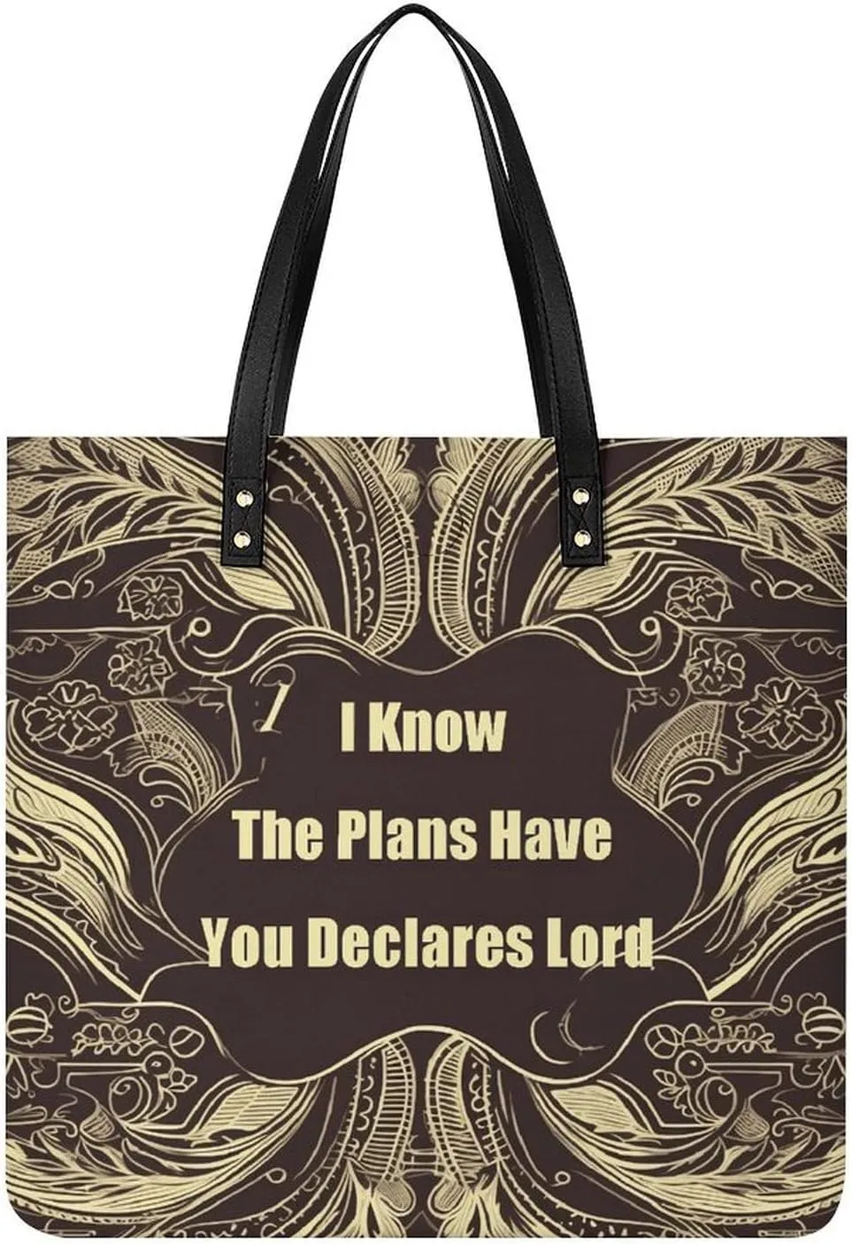 Leather Tote Bag, Declares Lord Print Women's Leather Handbag Fashion Leather Handbag Durable Leather Bag Stylish Tote Bag
