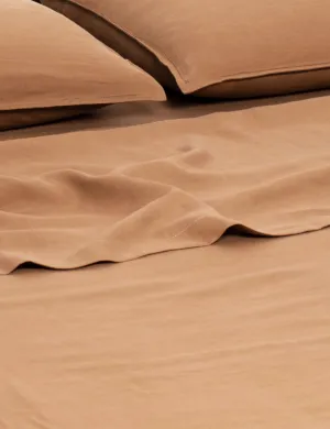 LINEN FLAT SHEET | CARAMEL
