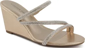 LONDON FOG Womens Drake High Platform Dress Sandal Womens Wedding Sandals