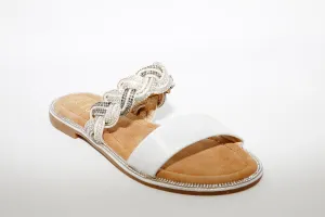 LOTUS - JOSIE FLAT MULE - SILVER