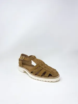 Lug Sole Fisherman Loafer in Tobacco Suede