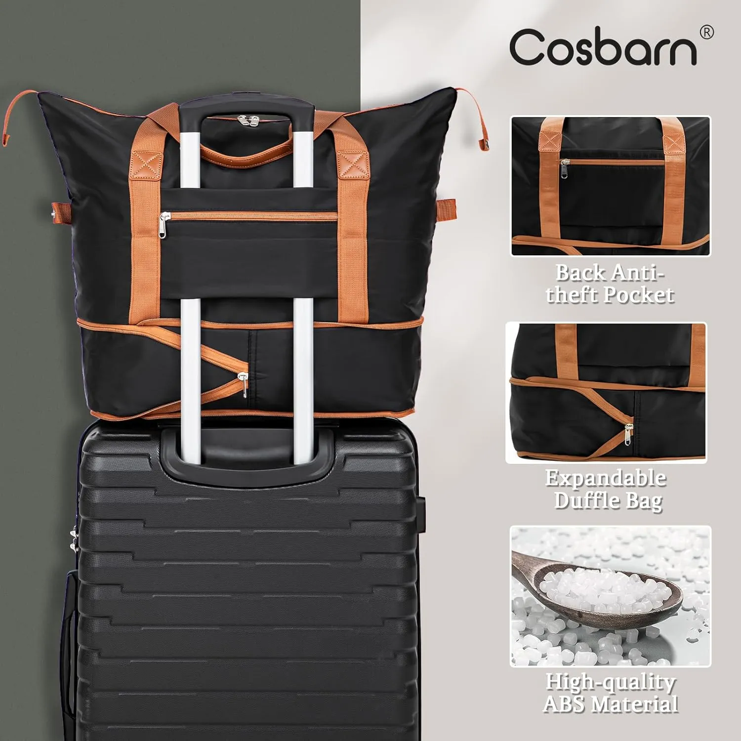 Luggage Sets 5 Piece Suitcases with Wheels, Suitcase Set ABS Hard Case Luggage with TSA Lock Spinner Wheels Durable Travel Luggage