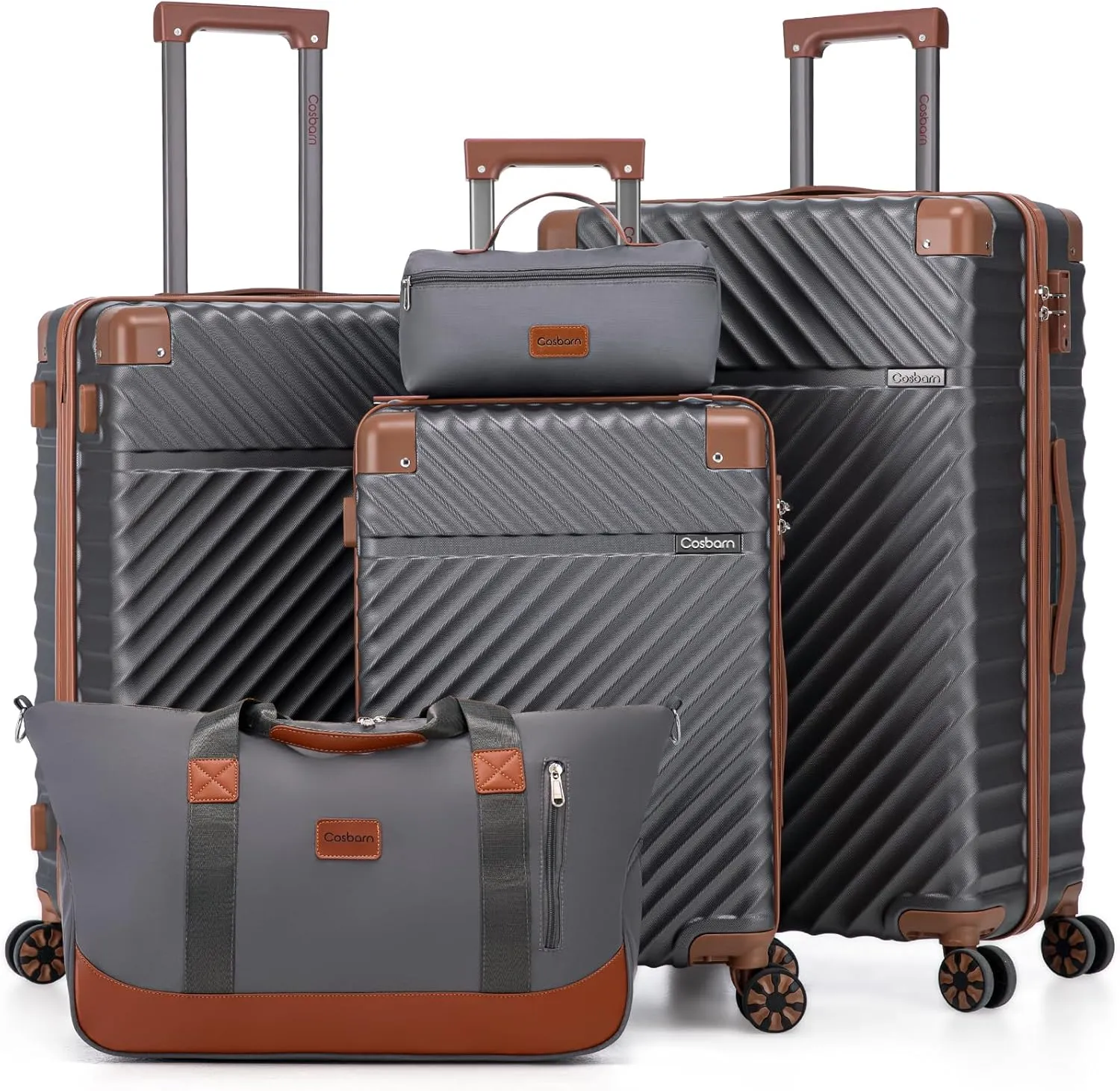 Luggage Sets 5 Piece Suitcases with Wheels, Suitcase Set ABS Hard Case Luggage with TSA Lock Spinner Wheels Durable Travel Luggage
