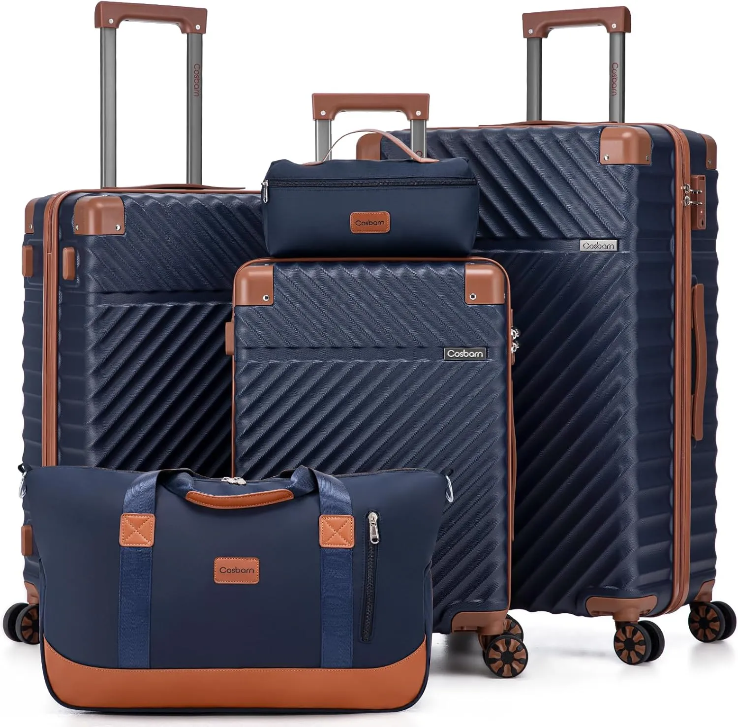 Luggage Sets 5 Piece Suitcases with Wheels, Suitcase Set ABS Hard Case Luggage with TSA Lock Spinner Wheels Durable Travel Luggage