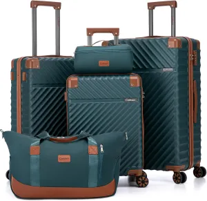 Luggage Sets 5 Piece Suitcases with Wheels, Suitcase Set ABS Hard Case Luggage with TSA Lock Spinner Wheels Durable Travel Luggage