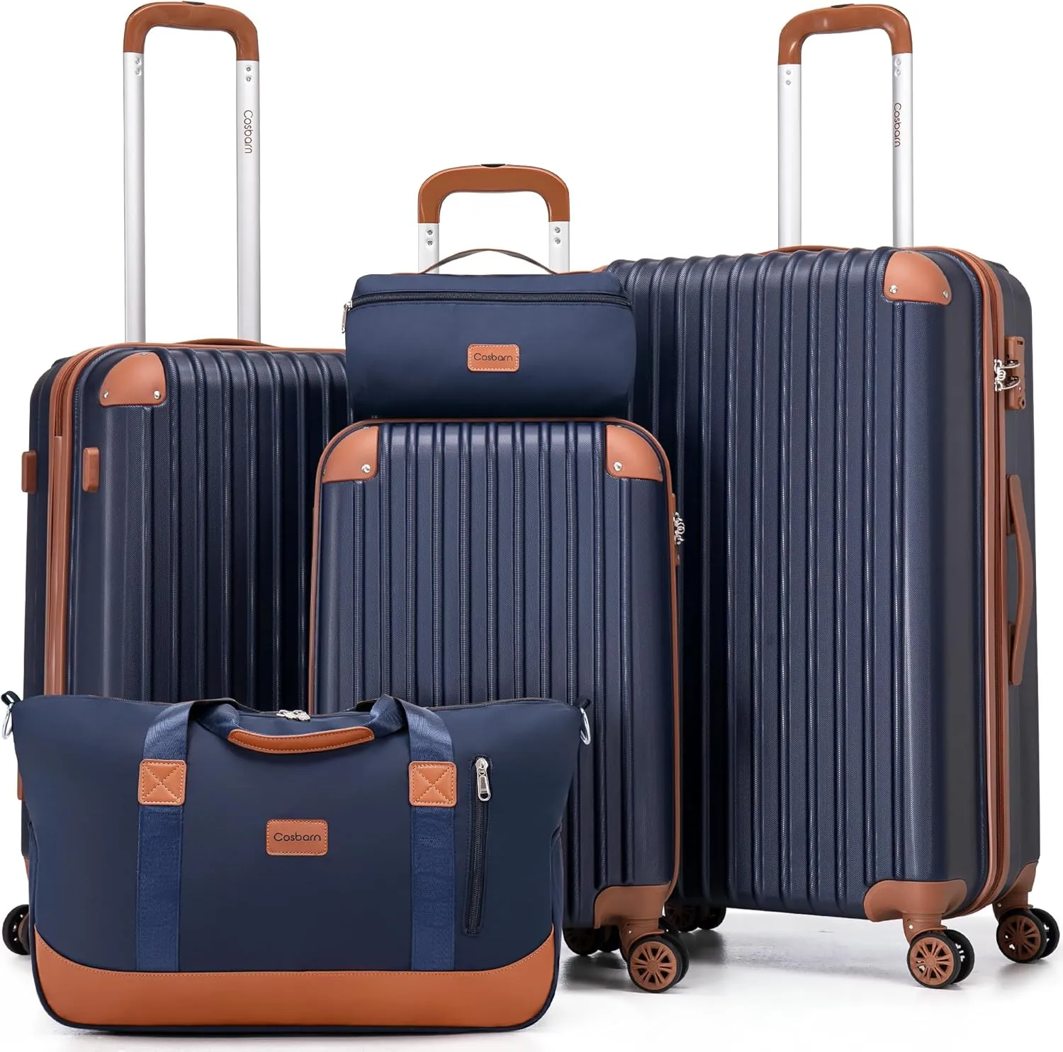 Luggage Sets 5 Piece Suitcases with Wheels, Suitcase Set ABS Hard Case Luggage with TSA Lock Spinner Wheels Durable Travel Luggage