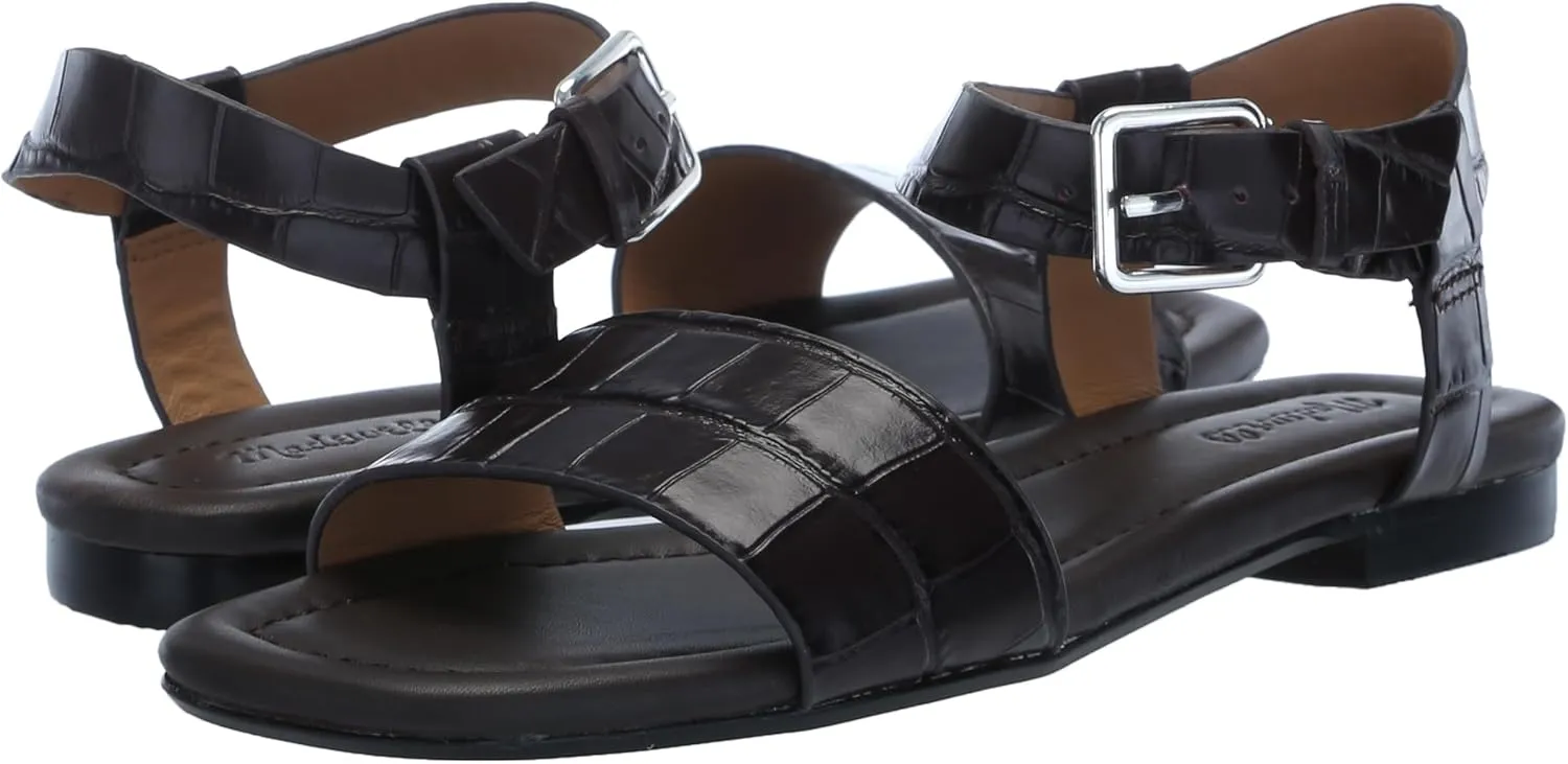 Madewell Women's Alicante Ankle Strap Sandal-Croc