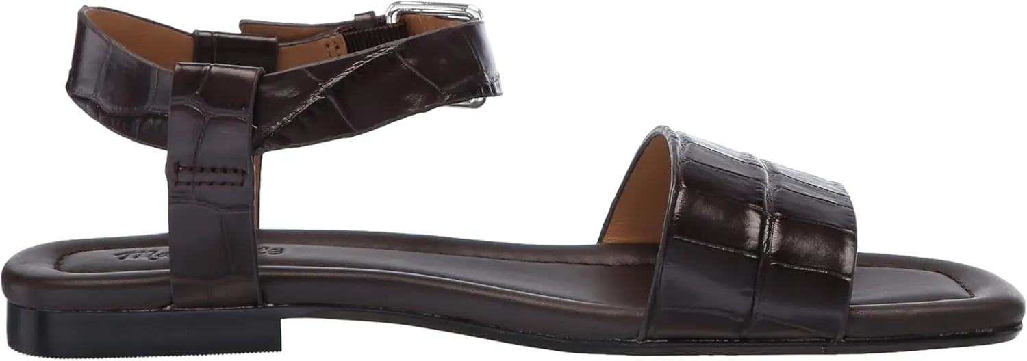 Madewell Women's Alicante Ankle Strap Sandal-Croc