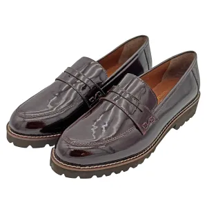 Maeve Bordo Patent Loafer with Penny Strap