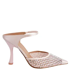 Malone Souliers Vega Heeled Mule in Sakura