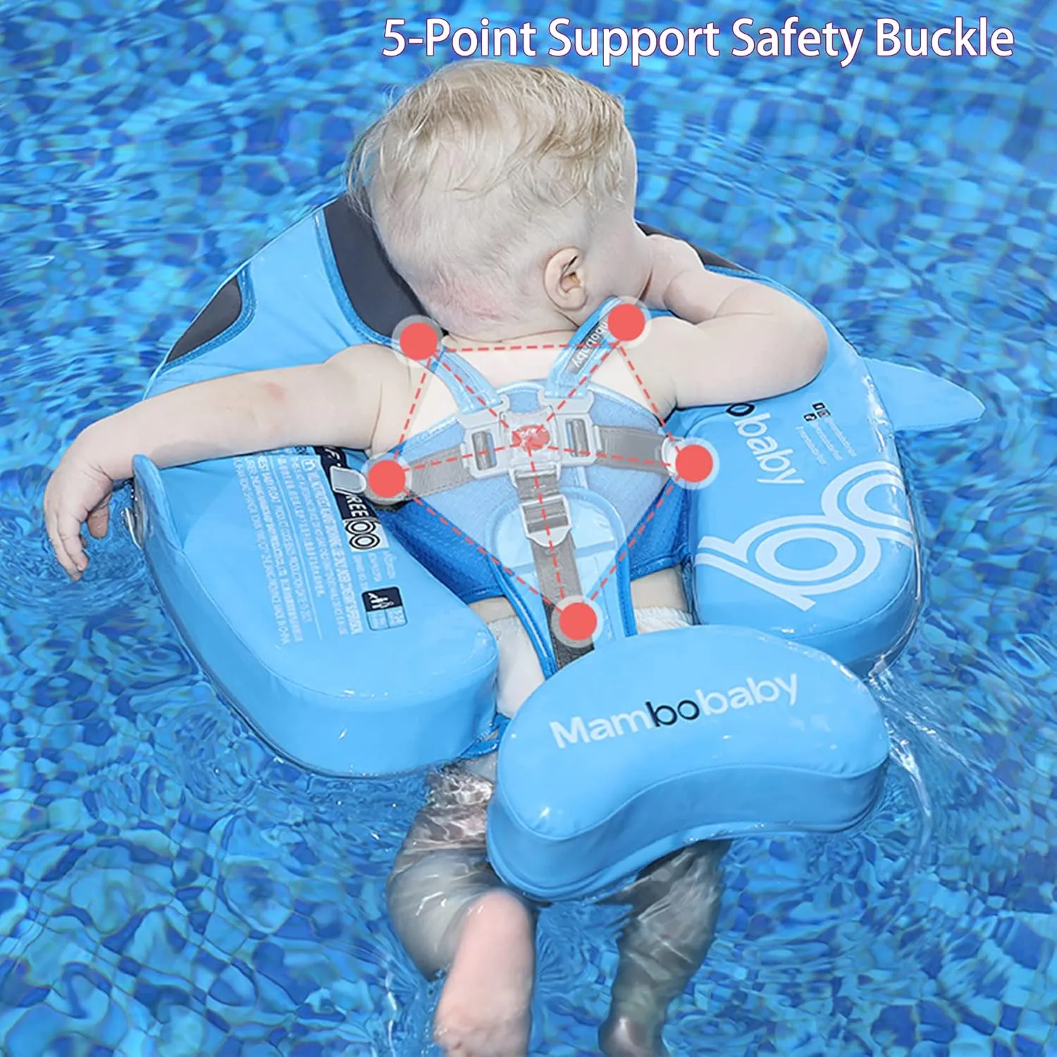 Mambobaby Floats with Canopy &Tail, Non-Inflatable Baby Float for Pool Add Tail Avoid Flip Swim Trainer Baby Floats for Toddler Boys Girls(Narwhal-Pink)