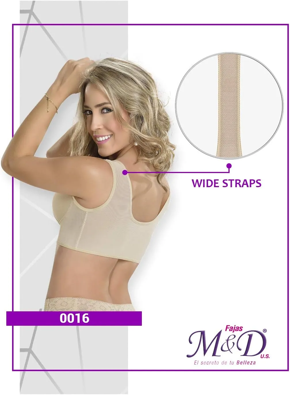 M&D Breast Augmentation Bra Post Surgery | Faja Colombianas Bra