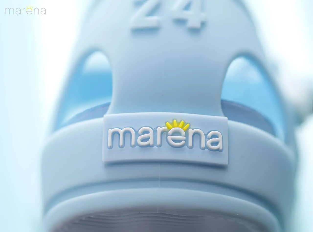Marena Matt Pastel Jelly Sandals - Blue