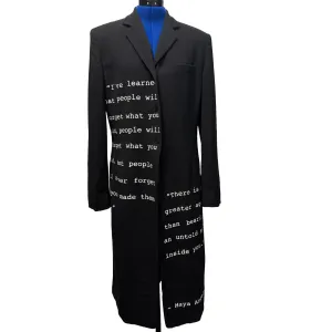 Maya Angelou Wool Quote Coat