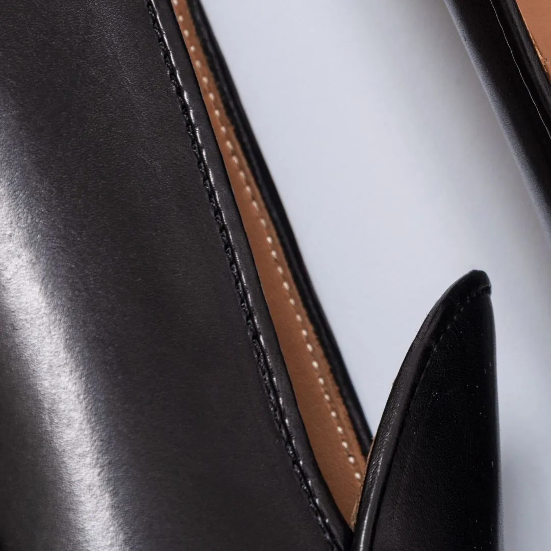 Men's Black Leather Milano Loafer From Del Toro Shoes