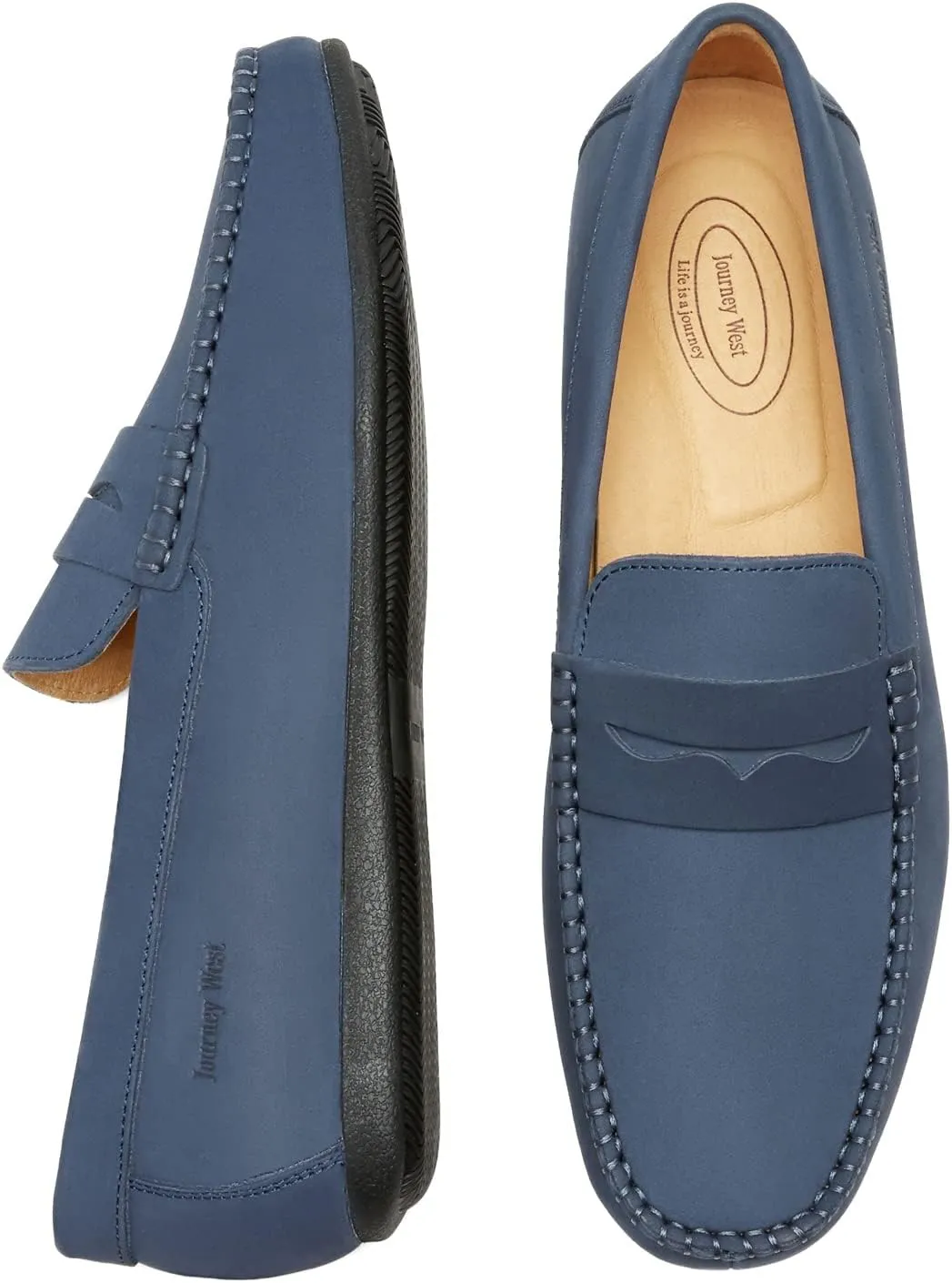 Mens Casual Loafer Shoes Genuine Leather Driver Driving Style Moccasins Classic Comfortable Slip On Penny Loafers for Men